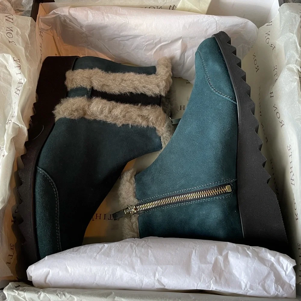 💥NWT💥 Ron White Adaley Faux Shearling Trimmed boot - Picture 5 of 12